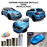 Aikka Paint 1055G Metallic Blue, Supreme Pearlized Metallic Series Car Paint Cat Kereta Bancuh Warna