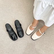 BREVINNI Adora Patent Mary Jane Flats with Crystal Buckle || Women's Mary Jane Flat Shoes || Women's