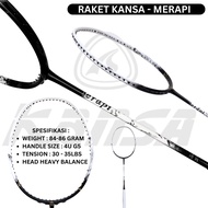 Kansa Raket Badminton Merapi 4U Carbon Fiber Badminton Racket Max 30LBS (frame)