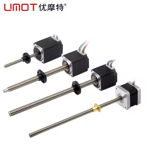 UMOT DC 24V CNC Linear Stepper Motor NEMA8 Nema11 Nema14 Nema17 Nema23 Stepper Motor with Lead Screw