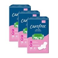 Carefree Ultra Thin Pads for Women, Super/Long Pads With Wings, 84ct (3 Packs of 28ct) | Carefree Pa