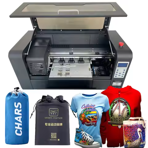 T-shirt DTF printer with double XP600/I3200 heads 33cm width PET DTF film shaking machine Automatic