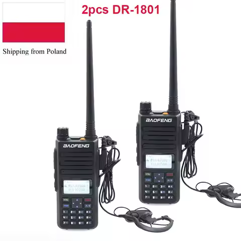 2PCS/lot Baofeng DR-1801 UV Dual Band 136-174 & 400-470MHz DMR Digital Radio Tier 1+2 DR1801 Dual Ti