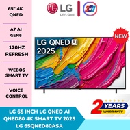 LG 65QNED80ASA 65" 4K UHD QNED Smart TV  - webOS, Dolby Vision, ThinQ AI, HDR10, HDMI 2.1