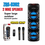 ZQS8302 Wireless Bluetooth Speaker  Portable Tower 8 inch x 3 Speaker System with Super Bass Wireles