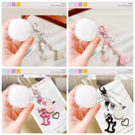 ins cartoon keychian case For Baseus E19 E20 WM01 WM02 E16 E17 E18 E12 Case silicone Transparent Ear