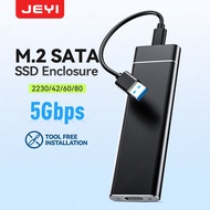 JEYI Aluminum M.2 SATA SSD Enclosure Adapter USB 3.1 (6 Gbps) to SATA M-Key/(B+M) Key SSD External C
