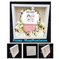 ️ ️Frame Duit Hantaran Kahwin / Frame duit mas kahwin/white8x8/white9x9