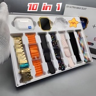 【Local Stock】10 In 1 Set Ultra 2 49mm Screen Sport Fitness SmartWatch 9 With Earphones I20 Ultra Max