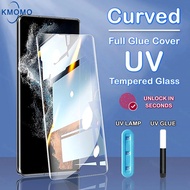 UV ฟิล์มกระจก เต็มจอ For Samsung Galaxy S24 Ultra S23 + S22 Plus 5G S21 Note 20 S20 S10 10 9 8 S10e S9 S8