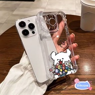 Cute Puppy Holding Flowers Phone Case For OPPO Find X7 Ultra X6 X5 X3 X2 Pro R9S R9 F1 F3 R11 R11S P