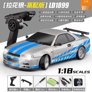โมเดลรถ RC เรียบเรียงอัจฉริยะแบบสเกลเต็มรูปของ GTR R34 ควบคุมด้วยมือ สำหรับผู้ชายและผู้หญิงอายุ 14 ป