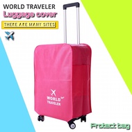 World Traveler Cover Bag ผ้าคลุมกระเป๋า ผ้าคลุมกระเป๋า20 นิ้ว ผ้าคลุม ผ้าคลุมกระเป๋า ผ้าคุมกระเป๋า เดินทาง ผ้าคลุมกระเป๋าเดินทาง กันลอยกระเป๋า คลุมรอบทิศทาง แบบตีนตุ๊กแก คละไซด์ คละสี พับเก็บได้