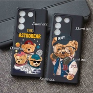 Lanyard case vivo iqoo z7 z7x v27 5g v27e y02 y02t y02a macaron black case soft case bear