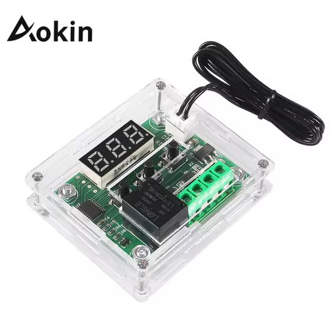 Aokin W1209 Blue/Red Light DC 12V Heat Cool Temp Thermostat Temperature Control Switch Temperature C