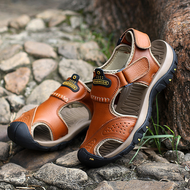 Men Genuine Leather Sandals Summer Male Sandal Casual Leather Beach Sandals sandals for men size 38-