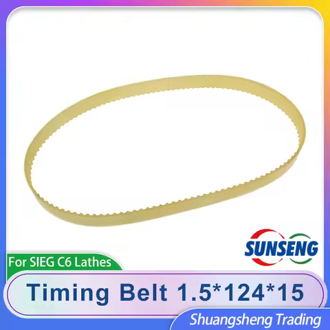 Motor Transimision Belt/timing belt 124T/M1.5x124Tx15mm SIEG C6-1544