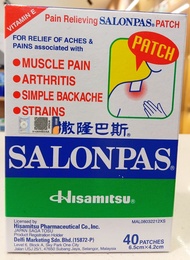 SALONPAS PAIN RELIEVE PATCHES 40'S EXP 03/2026