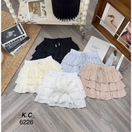 Short flared skirt with elastic waistband and lined pants from QC CV6226-B2TH - NhiNhi Shop