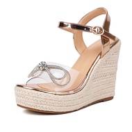 Maqiyike Espadrille Wedge Sandals for Women Summer Wedge Ankle Strap Open Toe Sandals