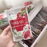 Korea 100% Red Pomegranate Concentrate Juice Portable Bag 80ml Single Pack Sale Korean