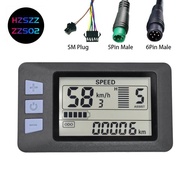 P3H Electric Bike Meter Display 24V 36V 48V 60V for Electric Scooter (6PIN)