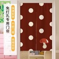 Cartoon Fabric Half Curtain Privacy Ventilated Room Divider For Bedroom Entrance Kitchen Toilet