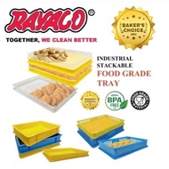RAYACO BPA-FREE Stackable Plastic Food Grade Tray Cake Tray Bread Tray Bakery Tray Vegetable Tray Ba