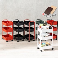 【拜爾家居】三層置物推車贈專用木板