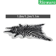 [Kloware] Faux Zebra Print Rug Birthday Gift Artificial Machine Washable 2.25x1.8 m