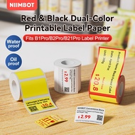 NIIMBOT B1Pro B2Pro B21Pro Printer Sticker Label Two Color Red Black Thermal Waterproof Tag