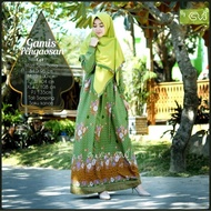 Termurah Gamis Pengaosan Fashion Wanita Gamis Batik Modern Dress Batik Modern Batik Kombinasi Batik Solo SVJ