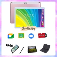 Android TAB S Dual Sim (6GB RAM + 128GB ROM) Android Tablet 10 Inch Tablet FREE Screen Protector + Leather Case + Pen + Wired Keyboard