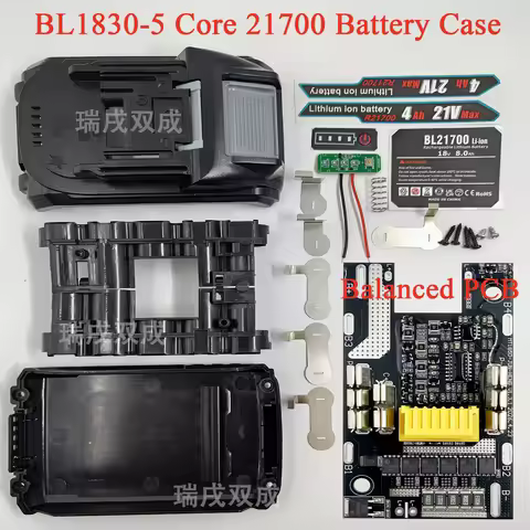 Power Tool Parts for Makita 18V 5*21700 Lithium Battery Case Charging Protection Circuit Board Balan