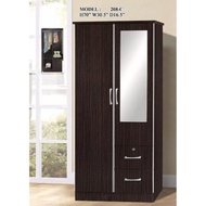 LHT Wardrobe 2 Doors With Mirror 2.6 feet