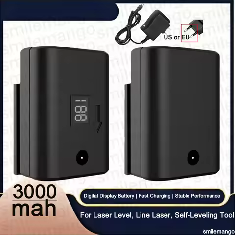 Recharge Laser Level Lithium Battery 3000mAh Large Capacity Digital Lithium Polymer Battery W/ Numbe