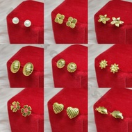 US 10K GOLD EARRINGS 10K US FANCY GOLD HYPOALLERGENIC STUD EARRINGS(38-46)