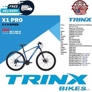 TRINX BICYCLE - X1 PRO - MTB 29 - ALUMINUM FRAME - Free Shipping (Harga/Price Nego)