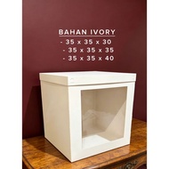 35x35x30/35x35x35/35x35x40 cake box/dus IVORY box cake tart/tall box