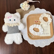 10cm Baby Clothes kitty Labubu Retro Fake Collar Cotton Doll Doll Doll Decoration Clothes 5.8