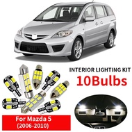 factory 10pcs High Quality Auto LED Light Bulbs Interior Kit For 2006 2007 2008 2009 2010 Mazda 5 Ca