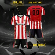 Áo bóng đá Bilbao Athletic tùy chỉnh với đồ họa cá nhân, logo, tên và số, Unisex, Áo phông thể thao