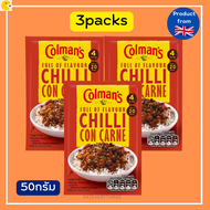 Colman’s Chilli Con Carne Seasoning Mix 50g โคลแมนส์ ซอสผงชิลลี่ คอน คาเน่ย์ 50 กรัม ซอสปรุงอาหาร ซอสผงทำอาหาร ซอสปรุงรส ซอสนำเข้า ซอสพริก
