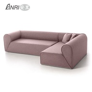 Italian Minimalist Living Room Corner Sectional Sofa Creative Small Apartment Fabric Multi-Person So