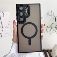 เคสศัพท์ ตัวเลนส์ สำหรับ Samsung S25 Ultra S24 Ultra A56 5G A36 A16 A06 S24 FE ฝาครอบศัพท์แม่เหล็ก ร