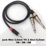 TERBARU JUAN - JACK MINI STEREO TO DUAL AKAI MONO KABEL CANARE