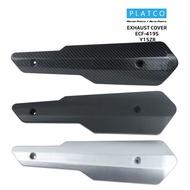 YAMAHA Y15 Y15ZR V1 V2 EXHAUST SIDE COVER SILVER BLACK CARBON FIBRE EKZOS PROTECTOR UNI MONOSHOCK CO