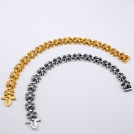 Bracelet/925 Silver Diamond Cross Bracelet 22K Gold Bracelet