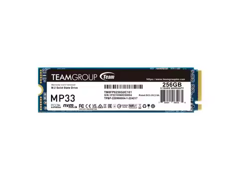 Team Group MP33 M.2 2280 256GB PCIe 3.0 x4 with NVMe 1.3 3D NAND Internal Solid State Drive (SSD) TM