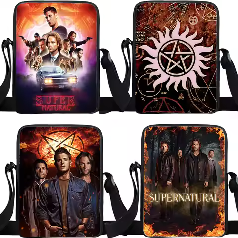 TV Series Supernatural Shoulder Bag SPN Handbags Winchester Brothers Dean & Sam Crossbody Bag Boys G